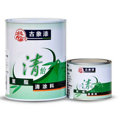 古象聚酯聚氨酯高光清漆 透明清水685 木器漆 耐磨 5KG