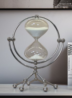 创意轻奢沙漏摆件计时器40分钟办公室书柜桌面客厅酒柜家居装饰品