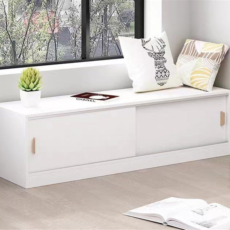 飘窗柜收纳柜一体可坐定制收纳实木移门小型矮柜大容量分层隔板柜,住宅家具,飘窗柜,淘宝优惠券,粉丝福利购,淘宝优惠卷