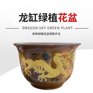 陶瓷花盆陶瓷龙盆家用种树专用盆种树植物花盆铁树花盆发财树大盆