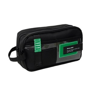 物几中性机能风笔袋高颜值简约黑白款文具袋初中生用笔盒小学生男