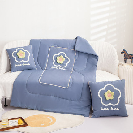 夏季抱枕被子两用加厚汽车载办公室夏天午睡枕头靠枕空调被二合一