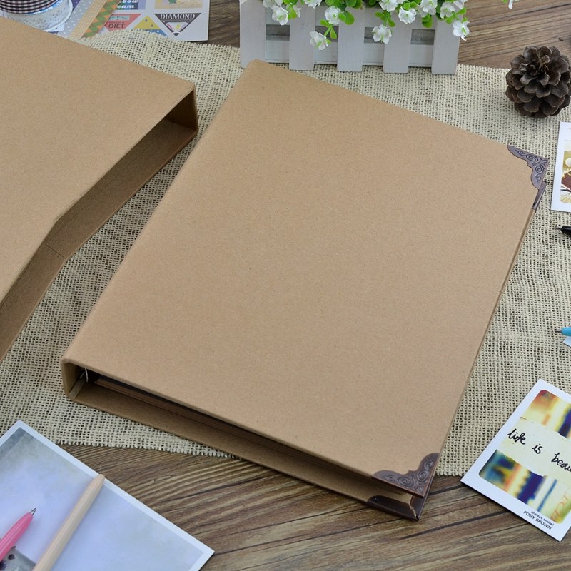 DIY相册牛皮纸剪贴本活页本厚卡纸影集手绘B5复古手工9孔同学录,文具电教/文化用品/商务用品,相册/卡册收纳,淘宝优惠券,粉丝福利购,淘宝优惠卷