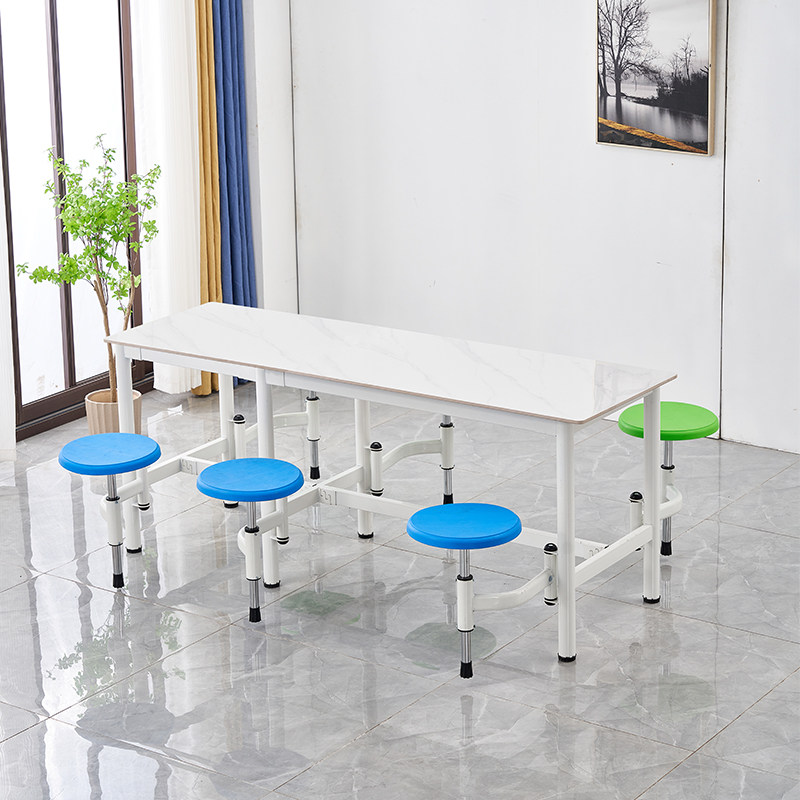 现代学校食堂四人位餐桌椅组合公司员工厂快餐桌椅伸缩多功能餐桌,住宅家具,板木餐桌,淘宝优惠券,粉丝福利购,淘宝优惠卷