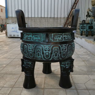 铜鼎摆件 黄铜鼎 仿古青铜鼎 大克鼎 司母戊鼎 公司开业礼品摆件