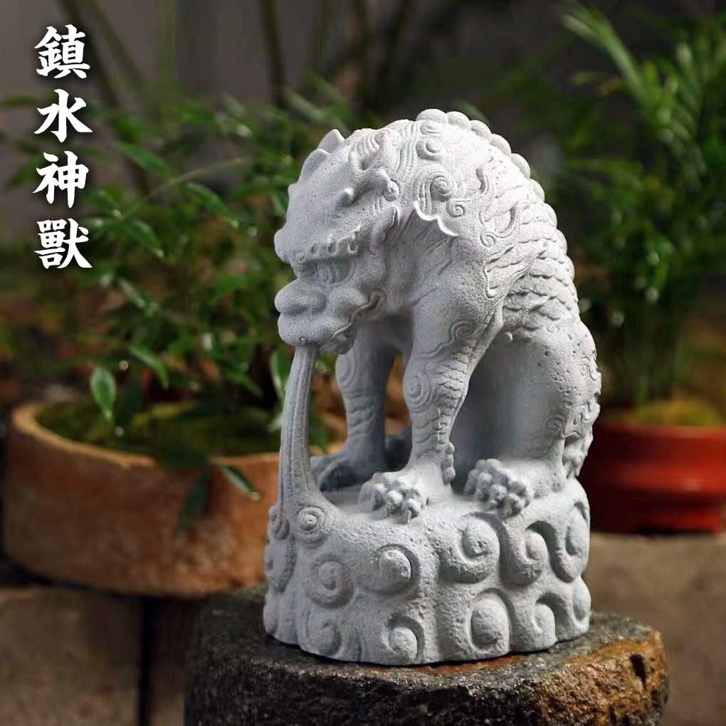 镇水兽中式花园庭院摆件茶宠室内装饰摆件