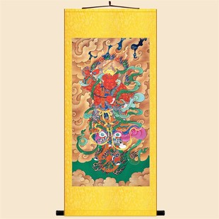 王灵官画像挂图 护法镇山神将神像画 绢布卷轴挂画装饰画来图定制