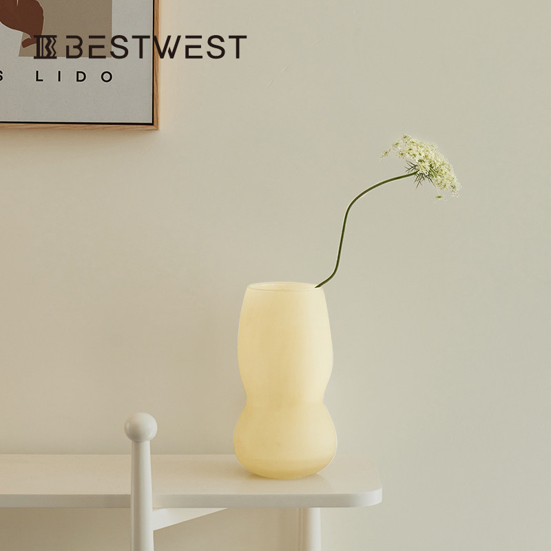 中古花瓶葫芦玻璃花瓶复古电视柜样板房软装饰摆件客厅艺术高级感