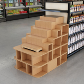 超市端头陈列架子陈列盒子木箱组合展示架美陈情景道具超市家具