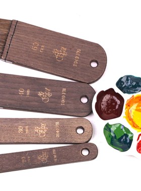 新款半圆平头胡桃木2040FB排笔板刷排刷水彩刷水彩底纹刷铺色刷