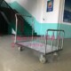 不锈钢围栏平板推车静音手工具车周转车货物小车搬运车防静电拖车