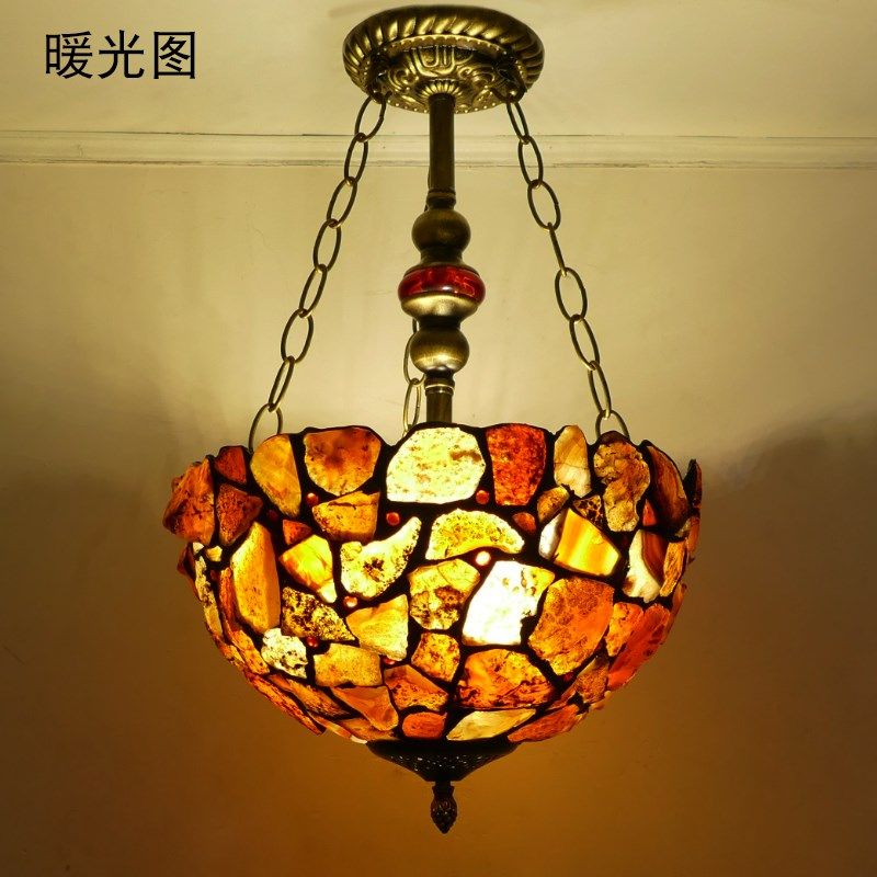 东南亚酒吧玉石玛瑙客厅卧室灯饰餐厅书房过道阳台反吊灯,家装灯饰光源,客厅吊灯,淘宝优惠券,粉丝福利购,淘宝优惠卷