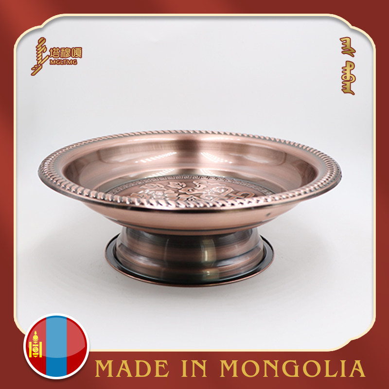 蒙古红铜盘子健康铜器手把肉盘水果盘家用塔穆嘎八角铜盘铜器手工,餐饮具,餐用托盘,淘宝优惠券,粉丝福利购,淘宝优惠卷