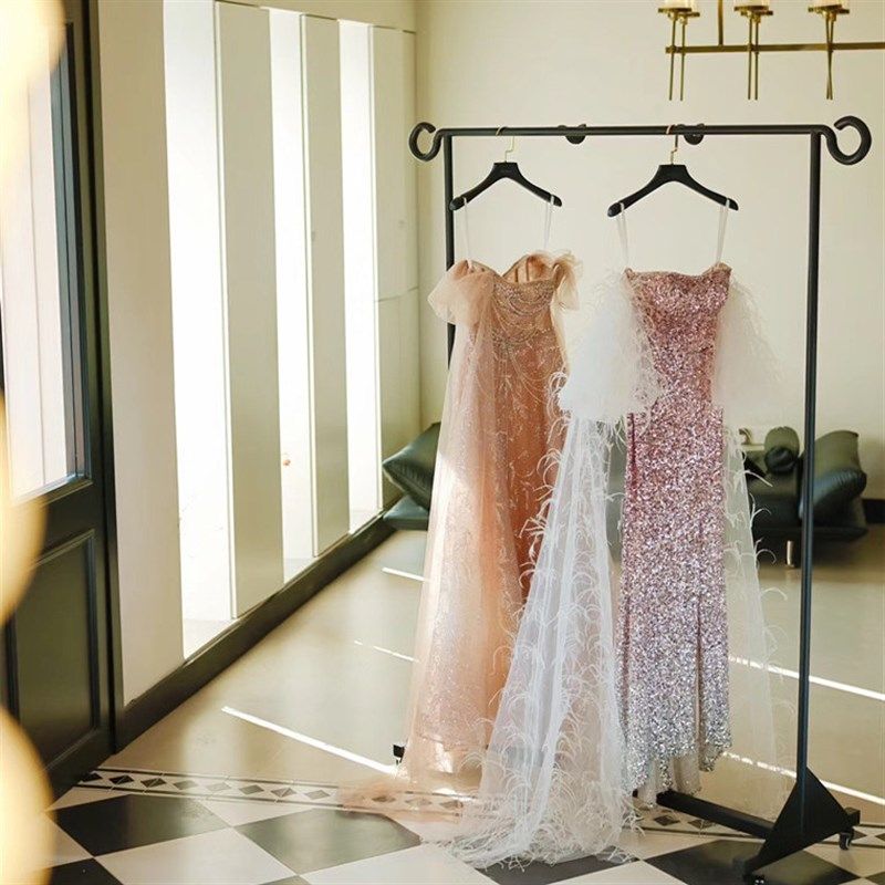 黑色落地婚纱架子礼服陈列货架秀禾上墙挂衣架异形正挂头纱展示架,商业/办公家具,服装展示架,淘宝优惠券,粉丝福利购,淘宝优惠卷