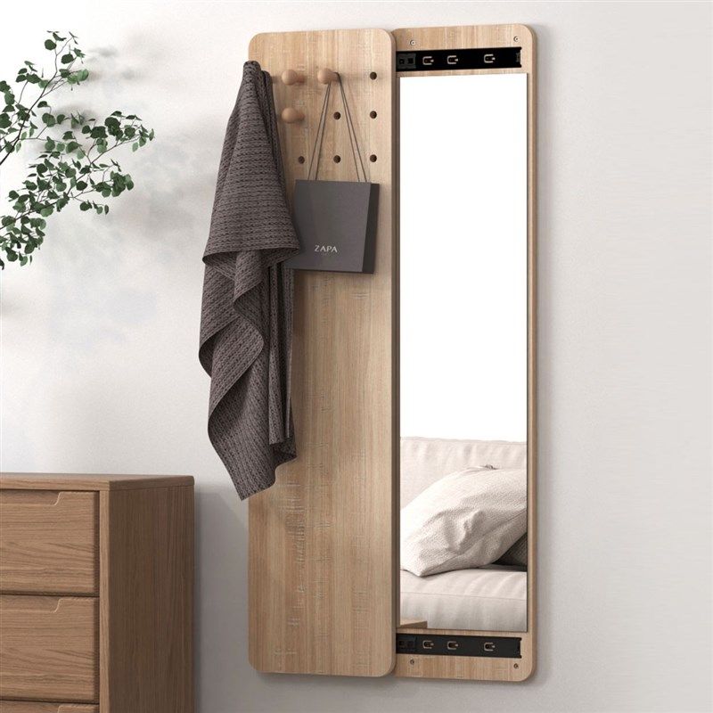 可关闭全身镜穿衣镜挂墙衣柜实木家用玄关可移动挂衣架一体落地镜,住宅家具,穿衣镜,淘宝优惠券,粉丝福利购,淘宝优惠卷