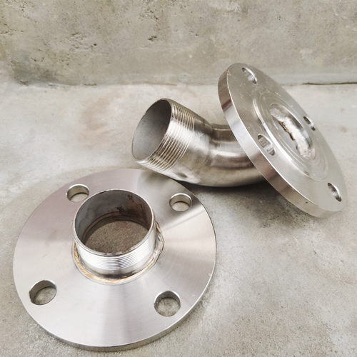 厂家304不锈钢外丝法兰弯头外螺纹镀锌方形水泵法兰接头内外牙NPT