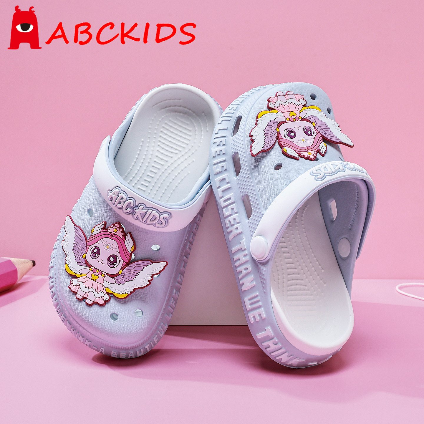 abckids夏季新款女童软底洞洞鞋图片