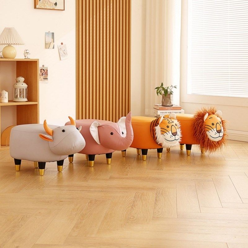 动物凳子狮子凳实木牛换鞋凳摆件大象矮凳穿鞋小凳子新款儿童板凳,住宅家具,矮凳,淘宝优惠券,粉丝福利购,淘宝优惠卷