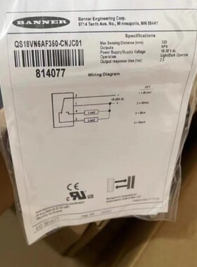 BANNER邦纳传感器QS18VN6AF350-CNJC01