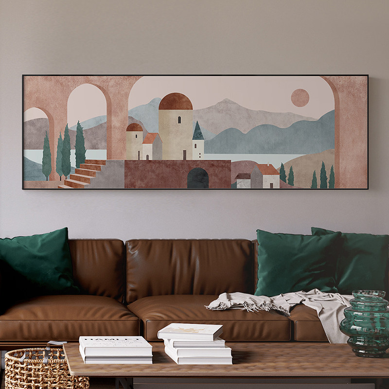 墙蛙客厅装饰画沙发背景墙暮光之城欧式酒店风景文艺民宿卧室挂画,家居饰品,现代装饰画,淘宝优惠券,粉丝福利购,淘宝优惠卷