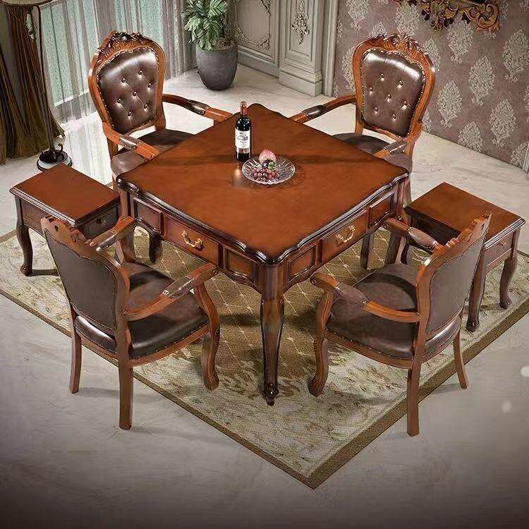 欧式实木麻将机全自动餐桌两用新款智能电动麻将桌家用一体机麻