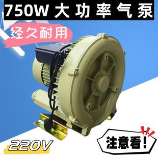 浙江渔亭HG 充气增氧机鼓风机750W曝气220V工业泵 750C旋涡式