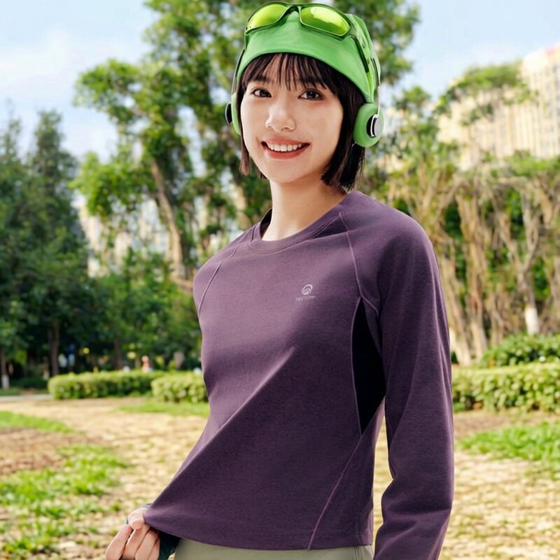 探拓户外女透气防晒长袖速干T恤