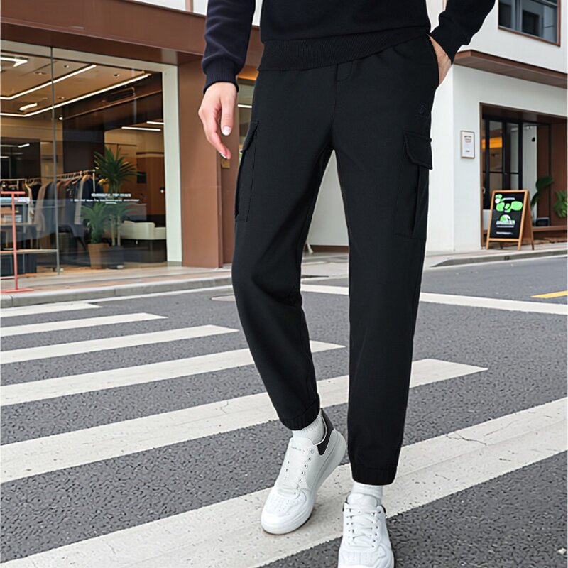 探拓户外软壳裤男女秋季工装弹力防风防水抓绒直筒冲锋登山长裤子