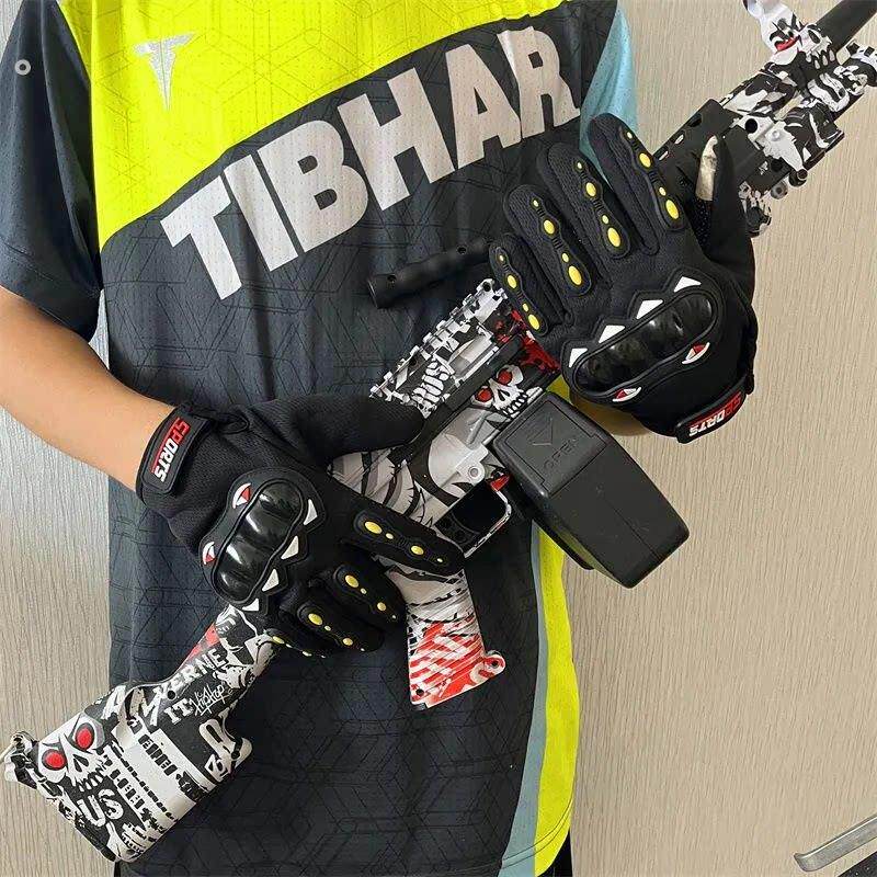 骑行手套男童冬大童冬季骑自行车保暖防水防风户外运动骑行护具潮