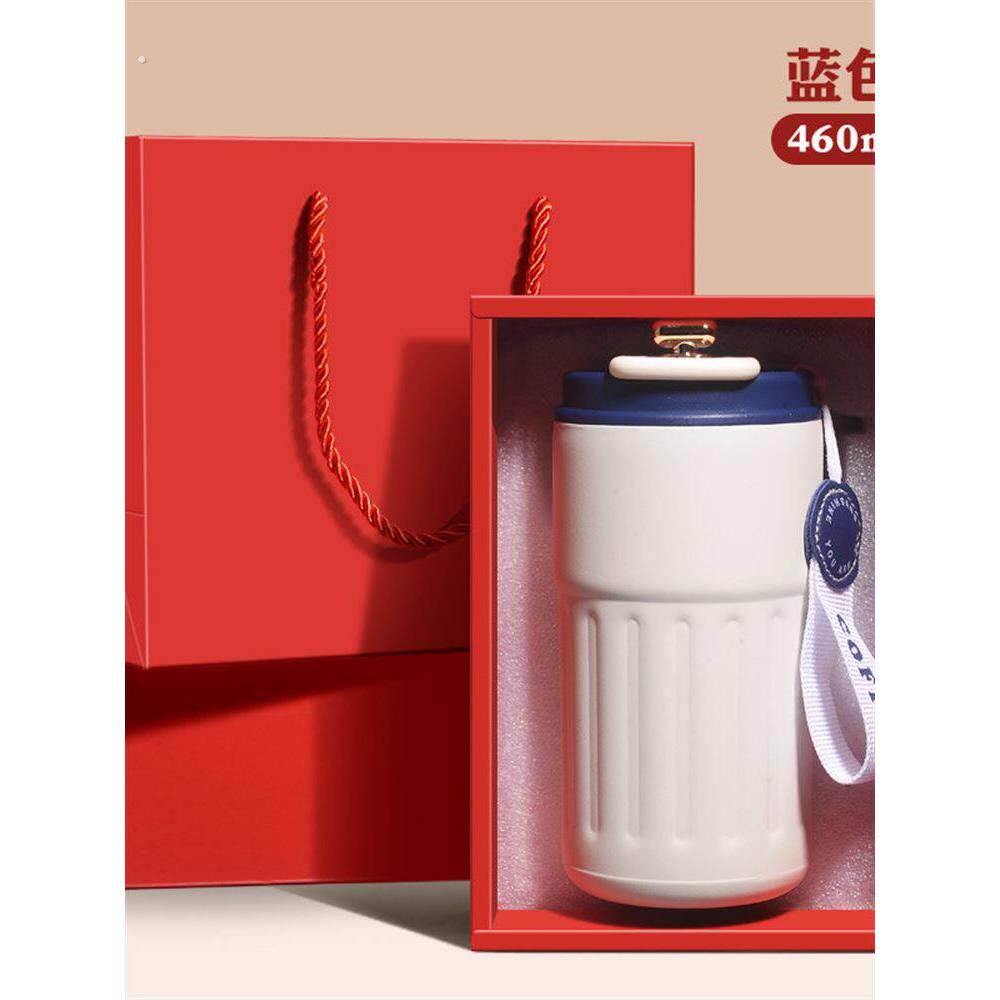 新款316不锈钢智能温显咖啡保温杯女生高颜值办公室精致随行水杯