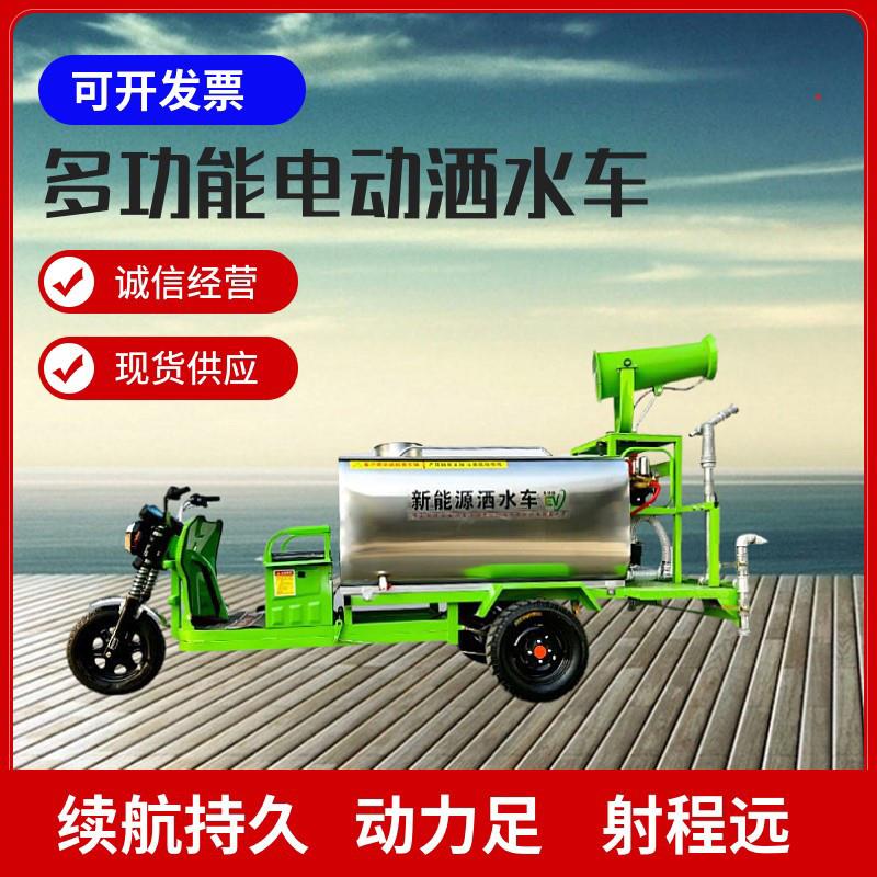 电动三轮车洒水车工地用多功能雾炮车新能源防疫绿化小型移动洒水