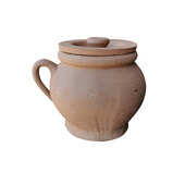 无釉盐罐粗陶茶叶罐子带盖子防虫防潮无铅土陶瓷家用老式 复古米缸