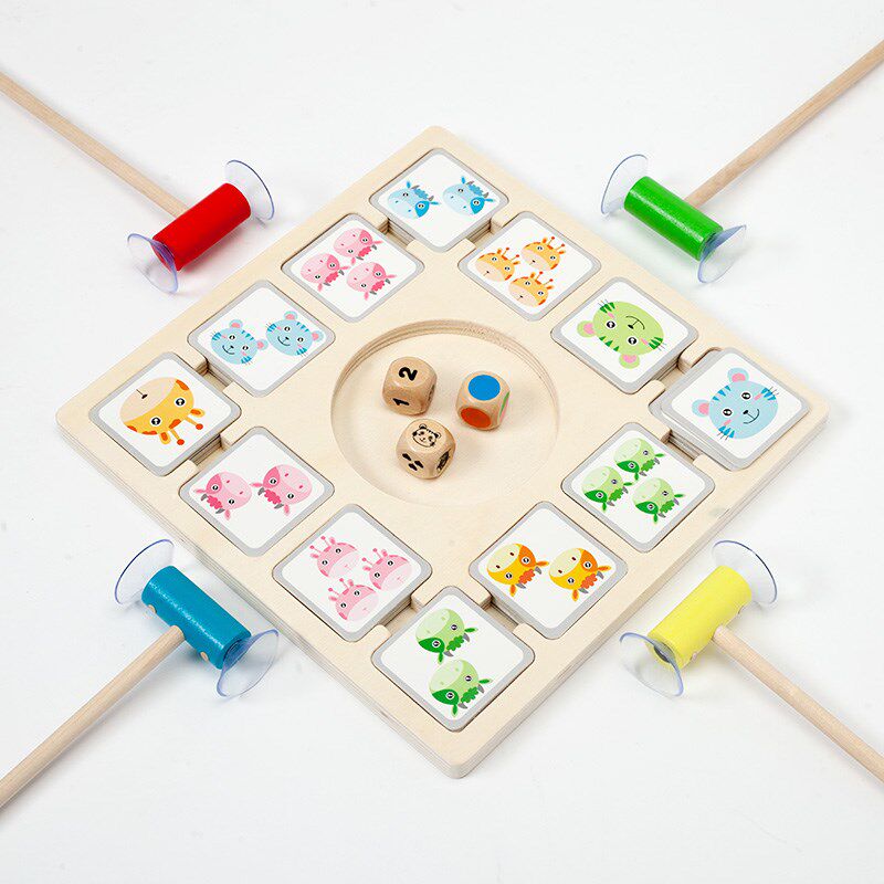 脑力大作战动物吸吸乐观察力幼儿园中大班儿童益智棋类游戏玩教具