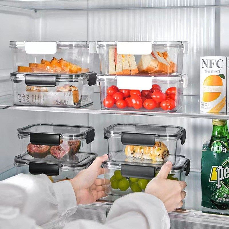 分格密封盒饭盒大容量沙拉水果便当家用密封罐透明冷冻分隔保鲜盒,收纳整理,食物收纳盒,淘宝优惠券,粉丝福利购,淘宝优惠卷