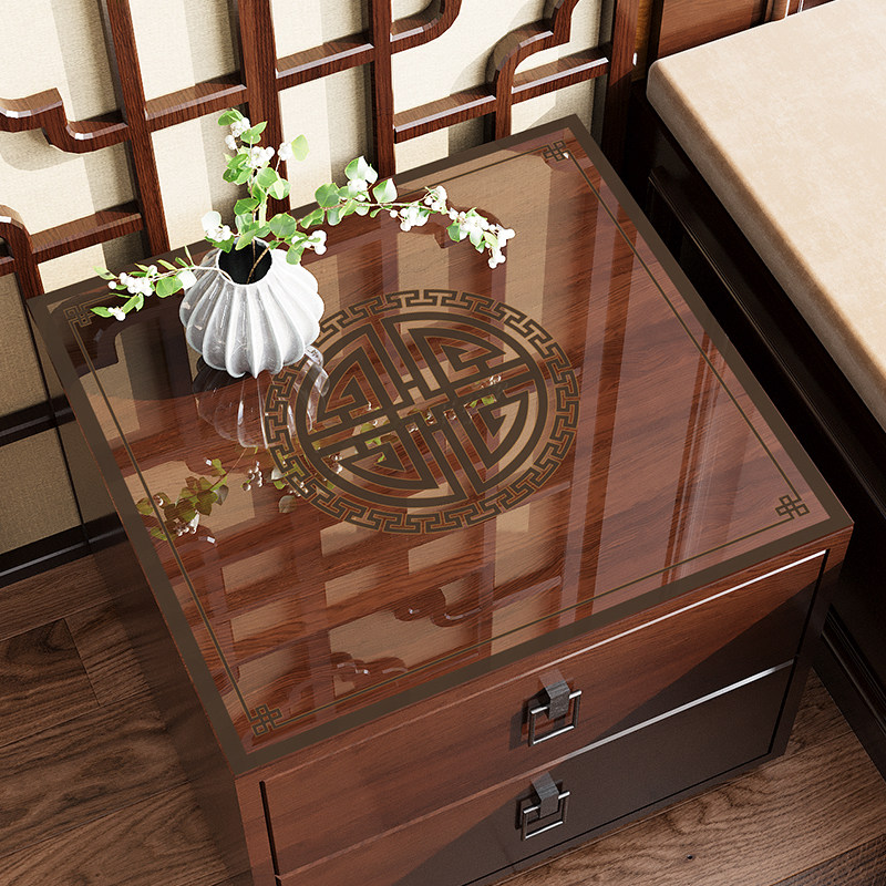 中式耐高温防水防油防尘PVC床头柜垫餐桌电视柜盖巾茶几保护垫,居家布艺,床头柜盖布,淘宝优惠券,粉丝福利购,淘宝优惠卷