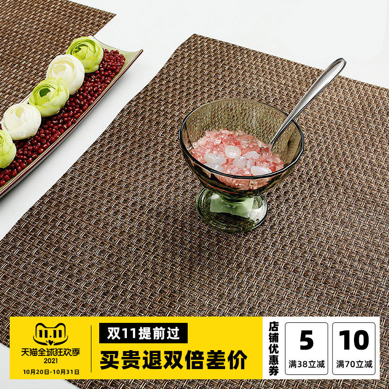 MOES 欧式西餐垫 PVC防滑餐垫隔热餐桌垫子可水洗环保餐布杯垫