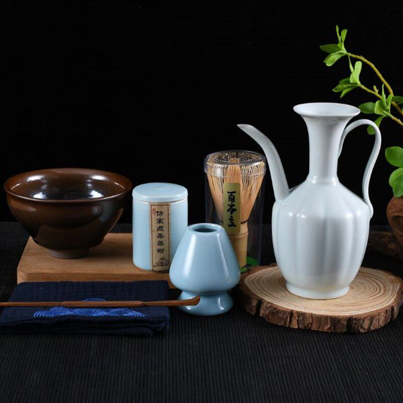 宋代点茶茶具套装茶粉茶盏点茶礼盒套装仿宋点茶套装一整套送茶粉