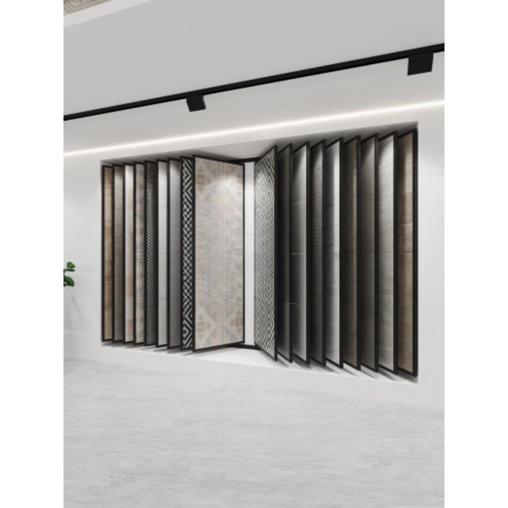木地板展架翻页瓷砖门板板材墙布艺术漆木门样品展示架多功能立式