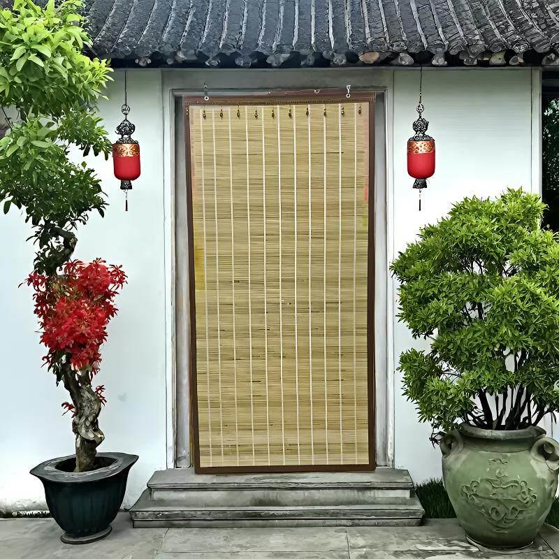 新款天然竹门帘高档家用竹帘防蚊防晒透气挂帘客厅厨房大门竹帘子
