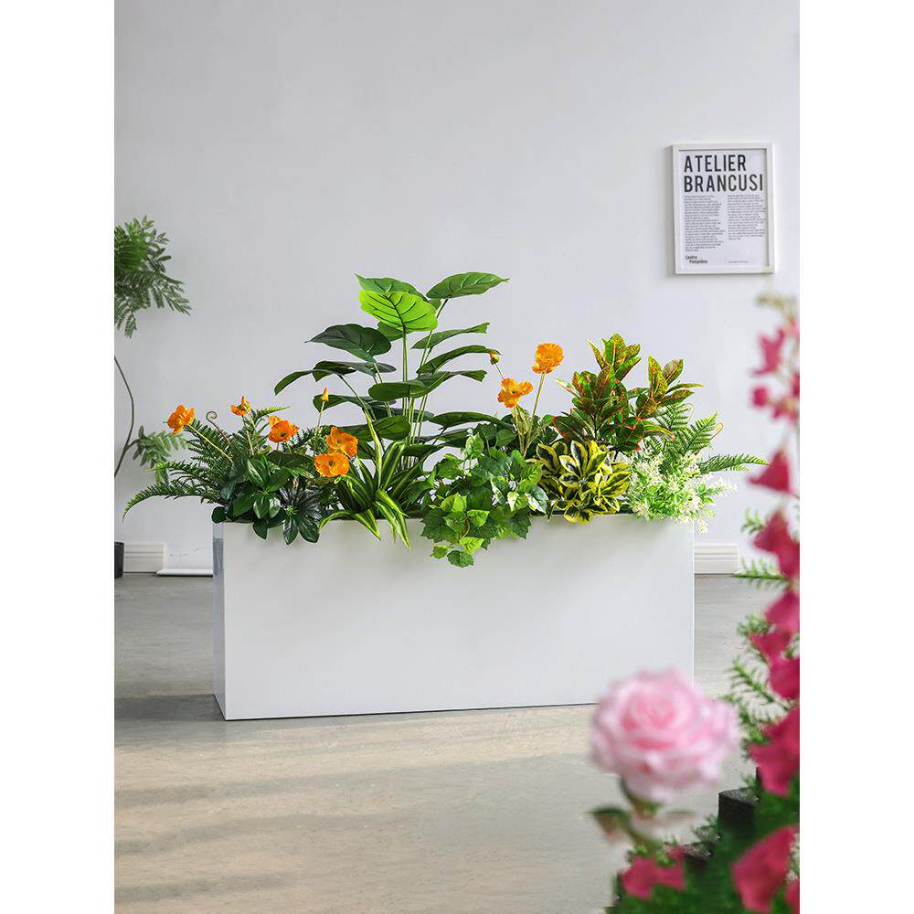 模拟绿色植物造景景观组合陈设花槽箱隔断窗装饰彷生假植物室内陈