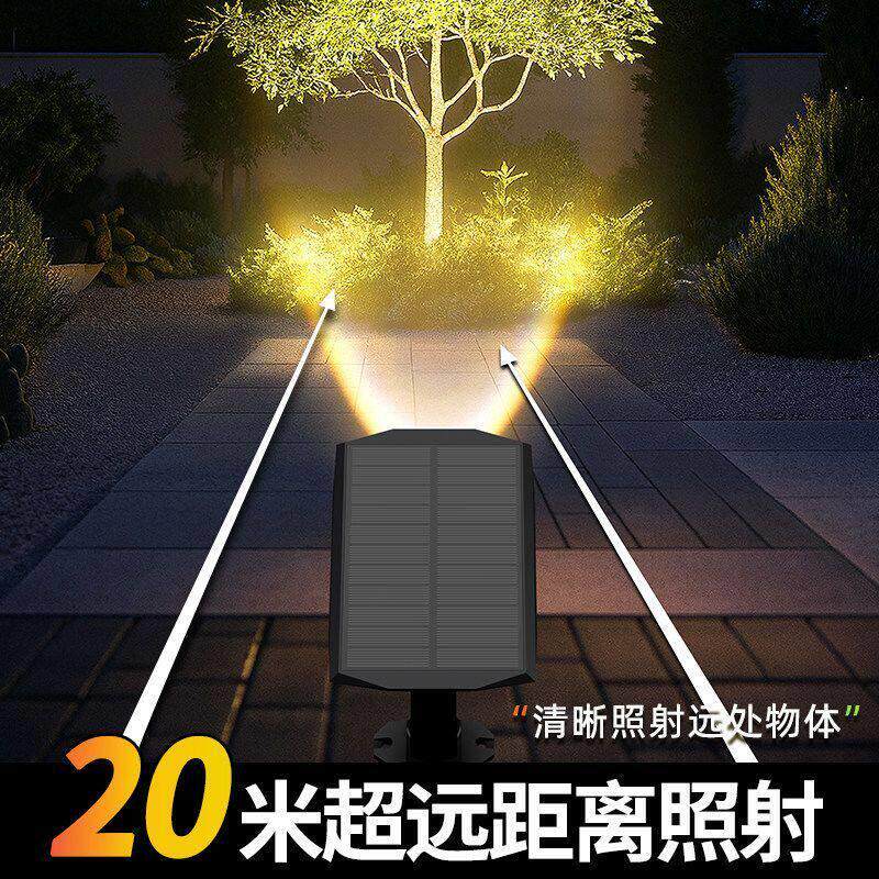 太阳能户外防水射灯庭院景观布置照树灯新款氛围洗墙七彩路灯