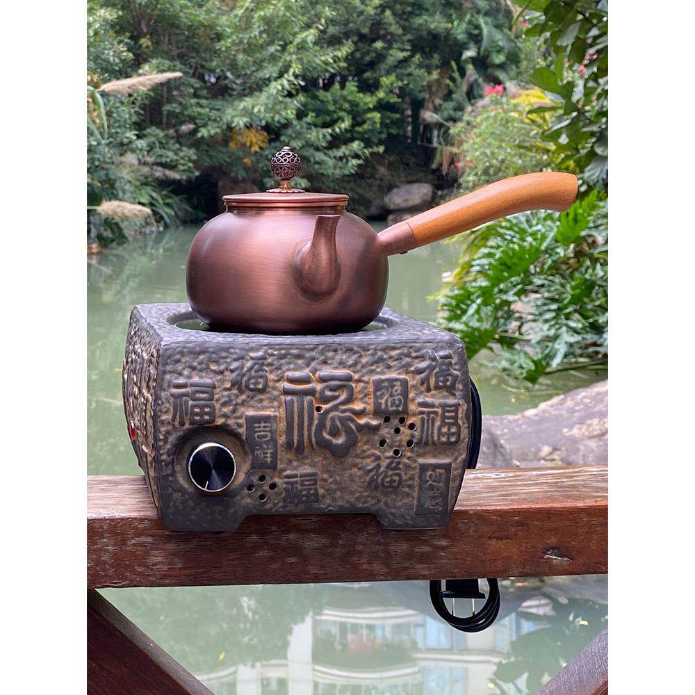 侧柄铜壶中国纯铜小茶壶覆古铜水壶纯手工健康铜壶茶具手柄