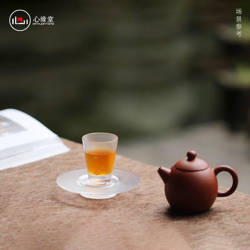 心缘堂琉璃杯垫隔热防滑中式祥云茶杯托功夫杯垫茶道茶席配件