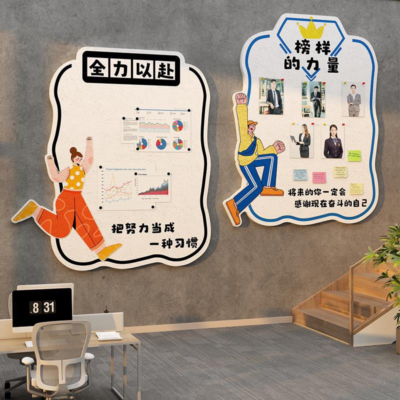公司企业文化优秀员工荣誉榜业绩展示墙贴毛毡板公告栏办公室装饰