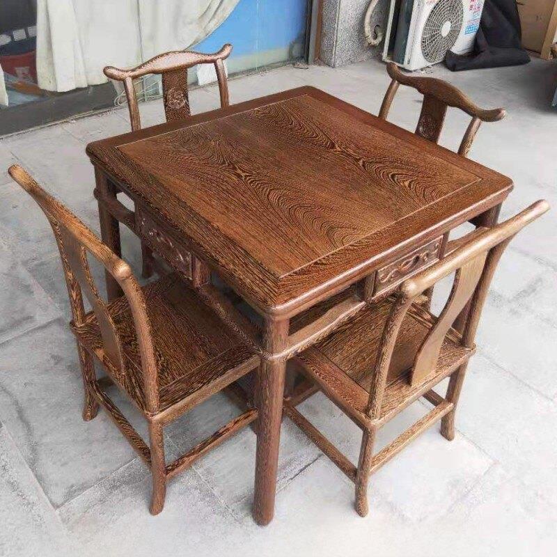 鸡翅木小方桌简约实木餐桌八仙桌新型中国风方匾桌方红木餐桌