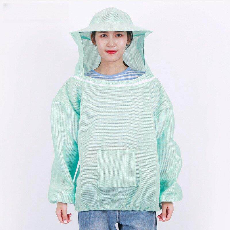 双层透气棉型防蜂服空调防护服帽子可拆卸防蚊防虫蜜蜂装备工具