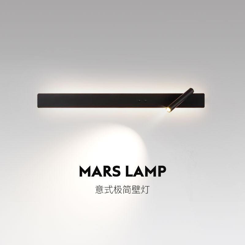 极简长条壁灯卧室床头灯自带开关射灯可旋转现代简约客厅背景墙