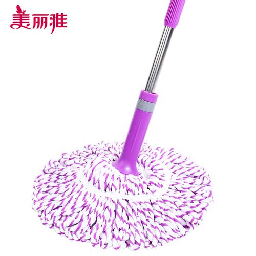 美丽雅旋风拧水拖干湿两用免手洗家用轻巧型墩布不锈钢杆懒人拖布