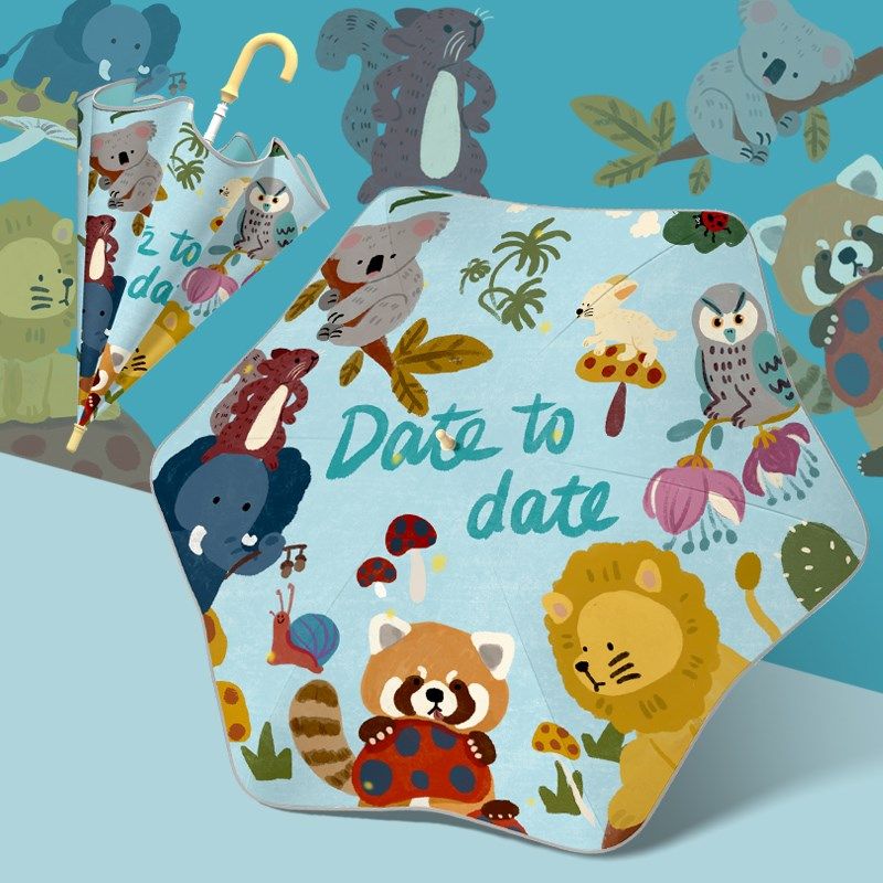 儿童雨伞女孩男小学生上学专用太阳伞晴雨两用黑胶长柄宝宝小雨伞,居家日用,伞,淘宝优惠券,粉丝福利购,淘宝优惠卷