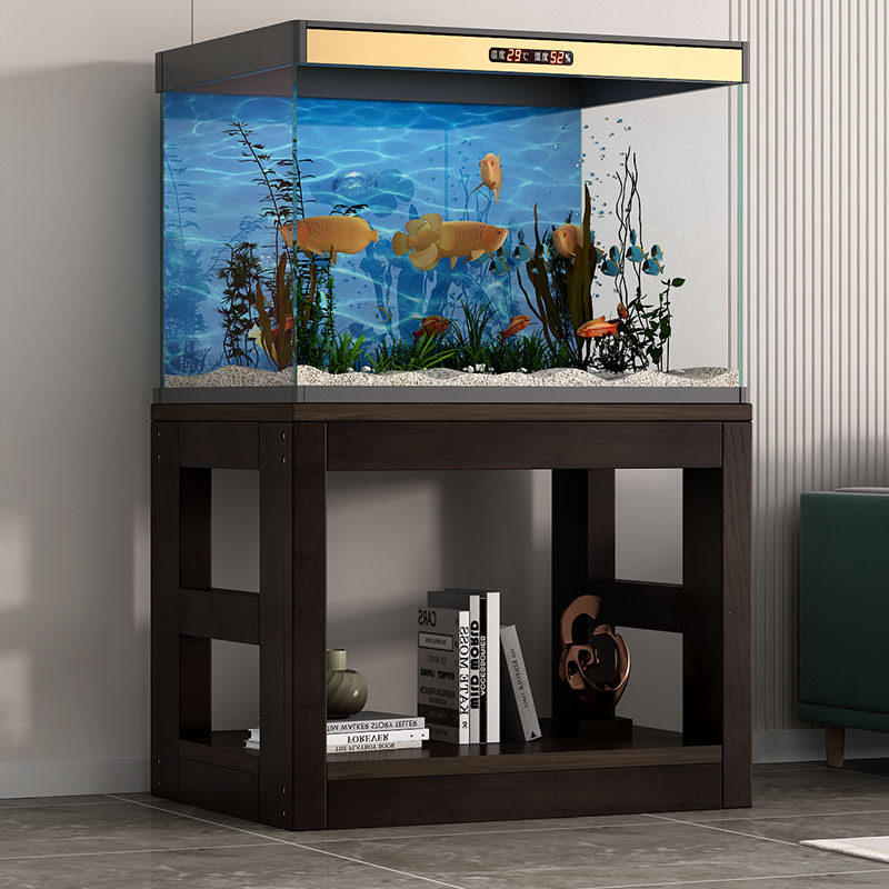实木鱼缸架底座多层底柜办公室客厅用承重鱼缸柜小型生态鱼缸架子